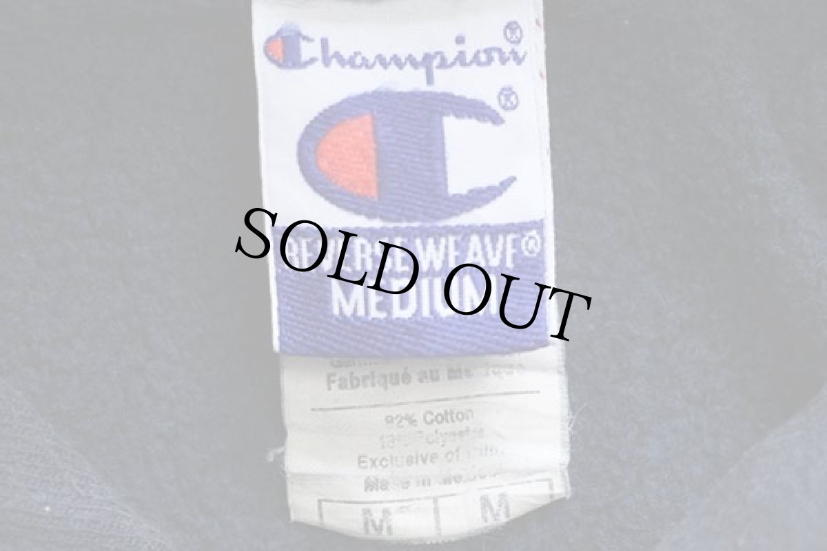 画像4: 00s メキシコ製 Championチャンピオン 無地 目無し リバースウィーブ スウェットパーカー 紺 M (4)