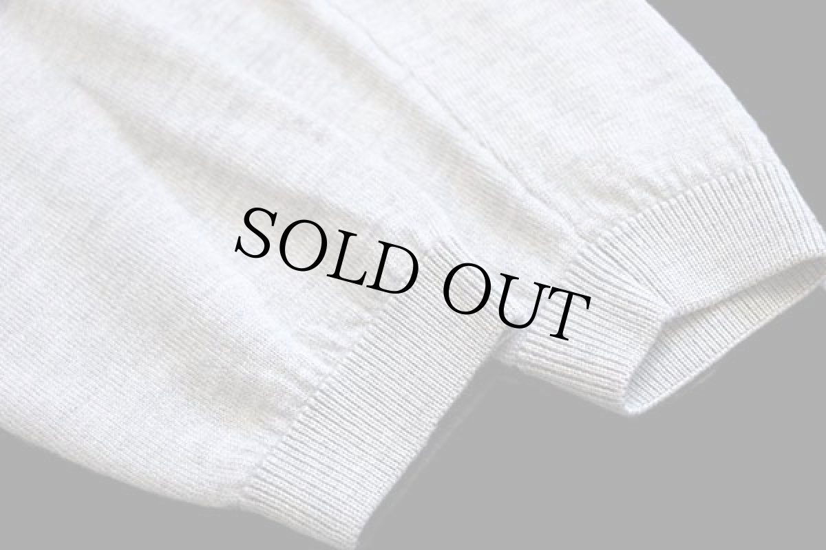 画像6: 90s LACOSTE ラコステ ツートン 切り替え ウールニット ポロシャツ 濃紺×グレー 5★セーター (6)