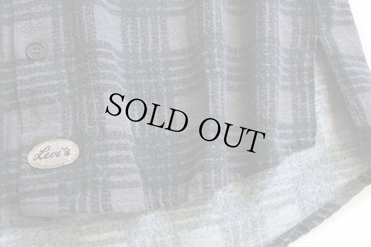 画像5: 90s イタリア製 Levi'sリーバイス 格子柄 コットン シャモアクロス シャツパーカー XL★ユーロ (5)