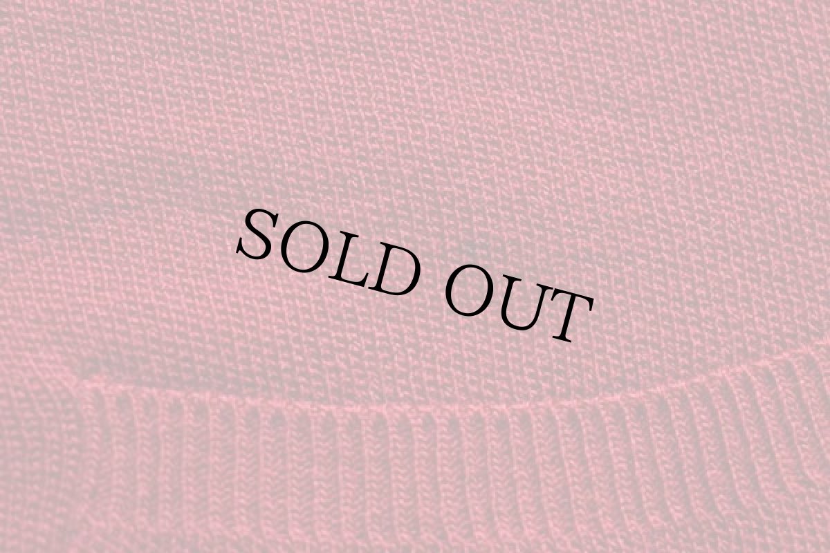 画像7: 70s フランス製 CHEMISE LACOSTE ラコステ ワンポイント パチポケ ウール×アクリルニット カーディガン バーガンディ 5 (7)