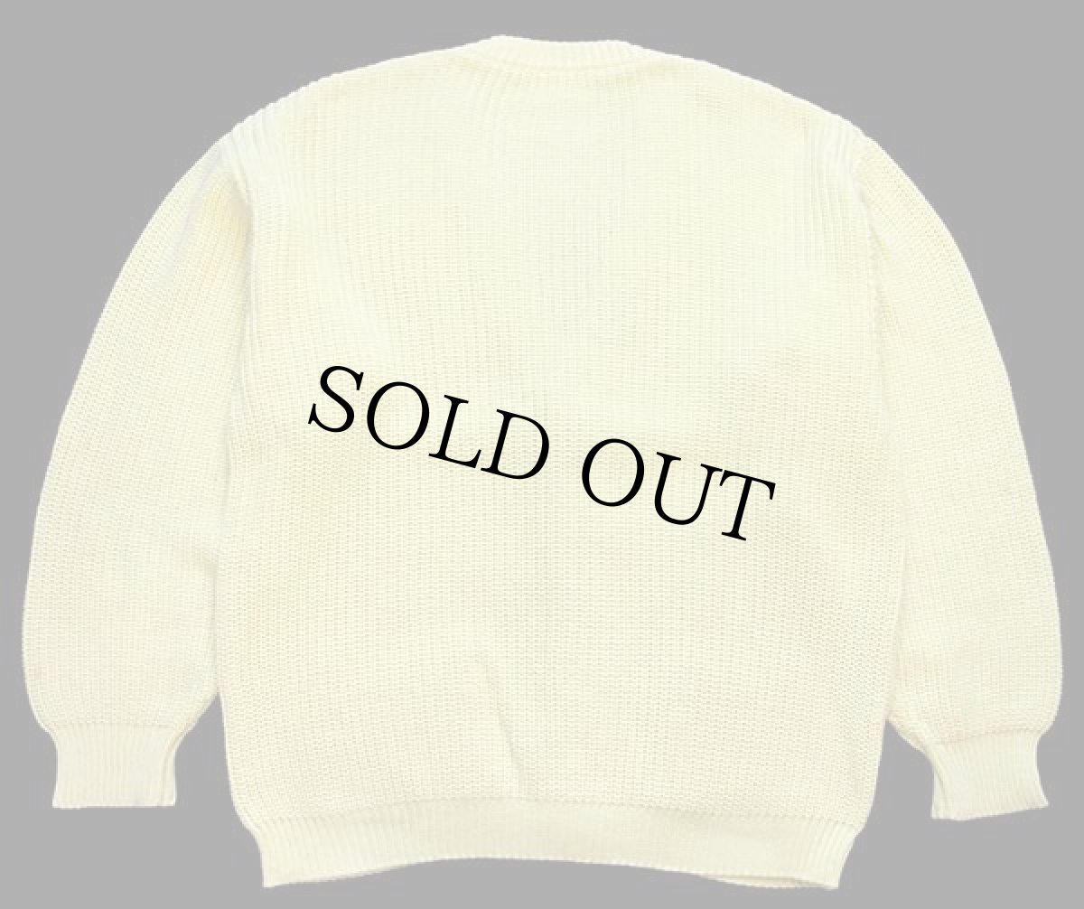 画像2: 80s イタリア製 benettonベネトン ローゲージ コットンニット カーディガン 黄 (2)