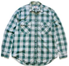 画像1: 90s Levi'sリーバイス オンブレチェック コットンシャツ XL★ユーロ (1)