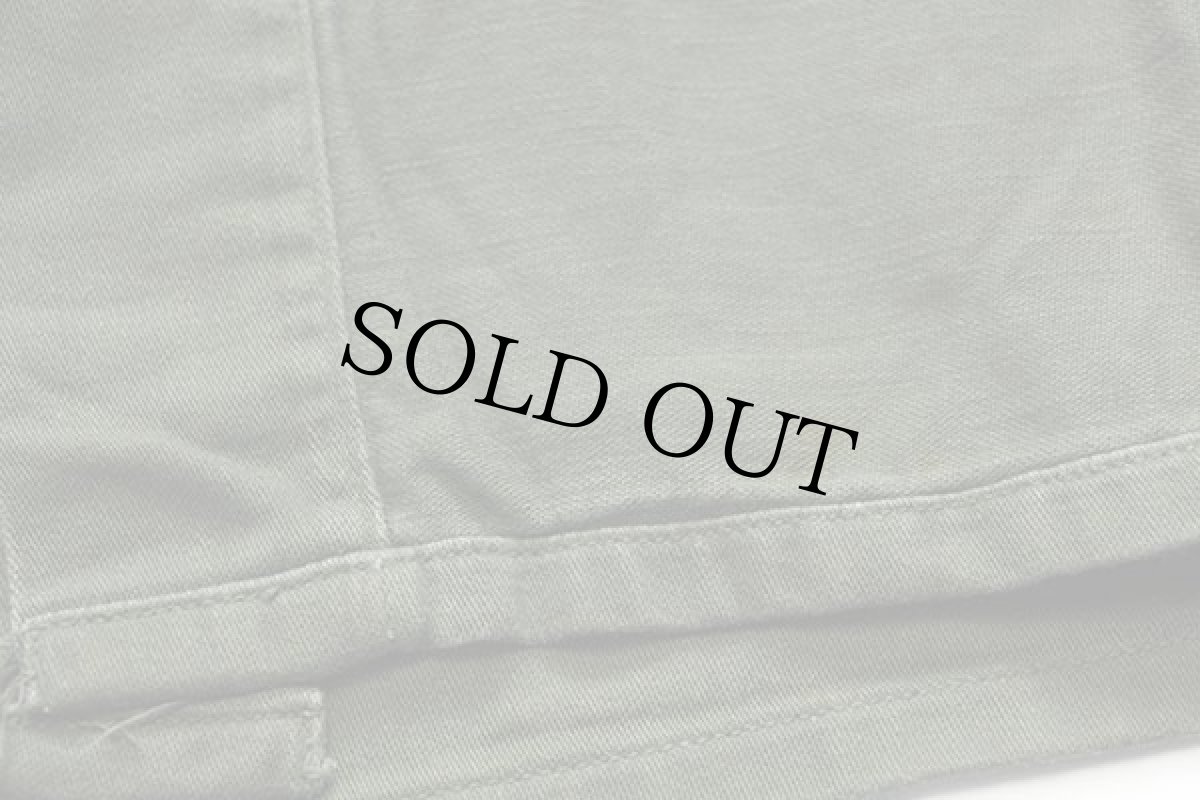 画像6: 70s 米軍 U.S.ARMY スタンドカラー コットンサテン ケミカルプロテクティブ ライナーシャツ オリーブグリーン M★01 (6)