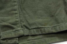 画像6: 70s 米軍 U.S.ARMY スタンドカラー コットンサテン ケミカルプロテクティブ ライナーシャツ オリーブグリーン M★01 (6)