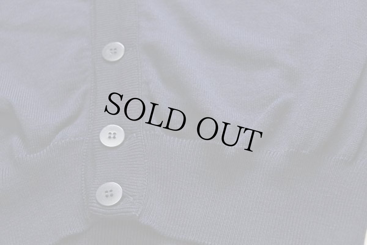 画像5: 70s フランス製 CHEMISE LACOSTE ラコステ ワンポイント ウールニット カーディガン 紺 3 (5)