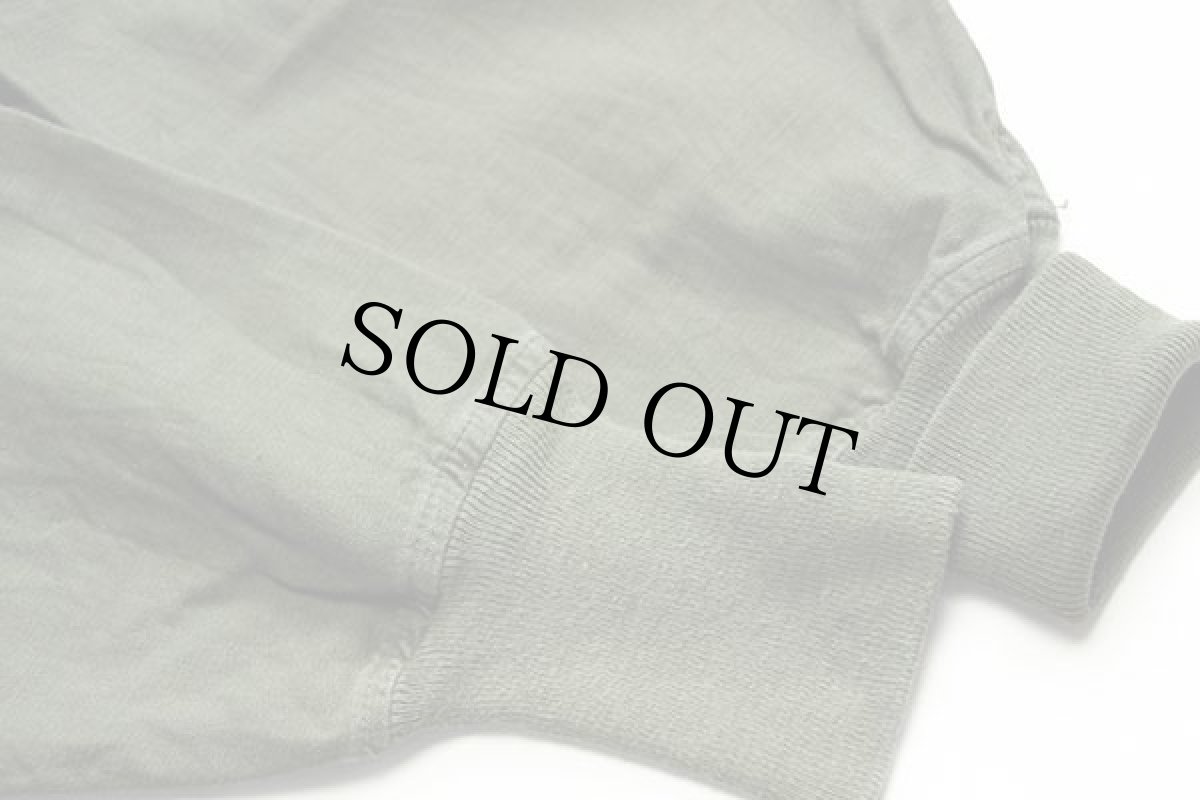 画像5: 70s 米軍 U.S.ARMY スタンドカラー コットンサテン ケミカルプロテクティブ ライナーシャツ オリーブグリーン M★02 (5)