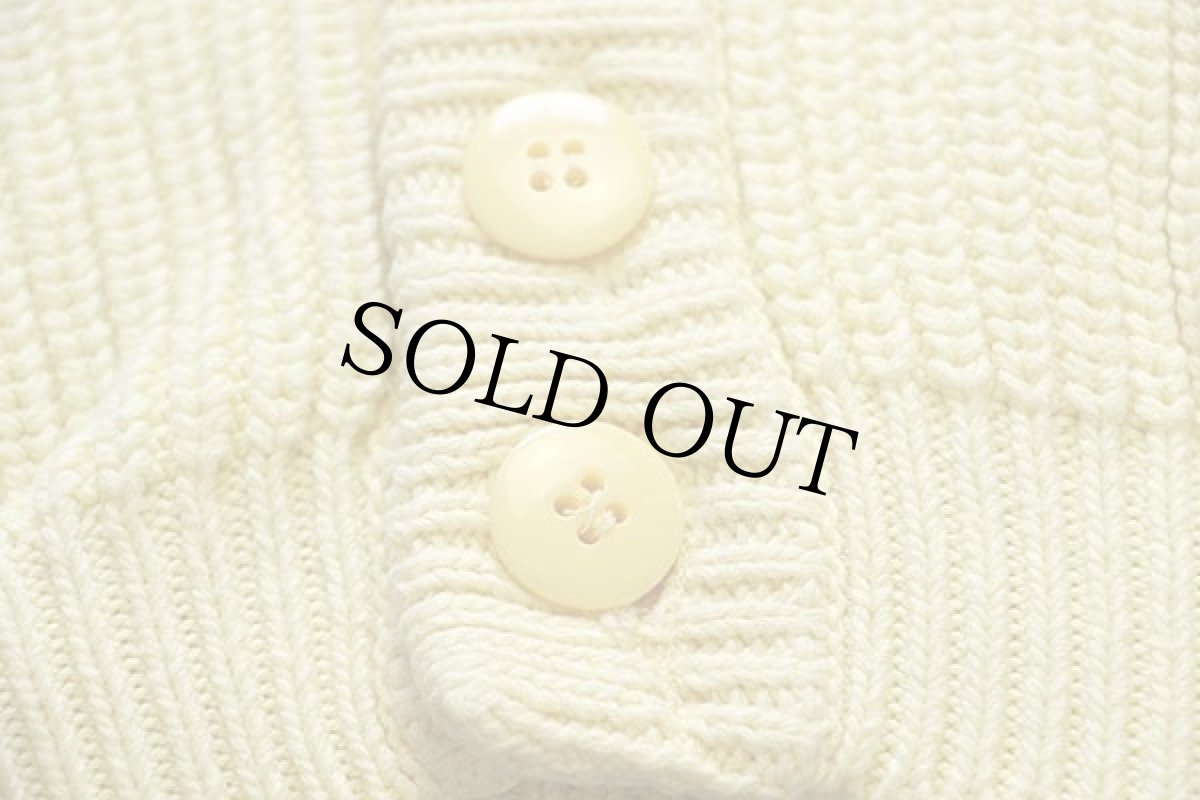 画像5: 80s イタリア製 benettonベネトン ローゲージ コットンニット カーディガン 黄 (5)