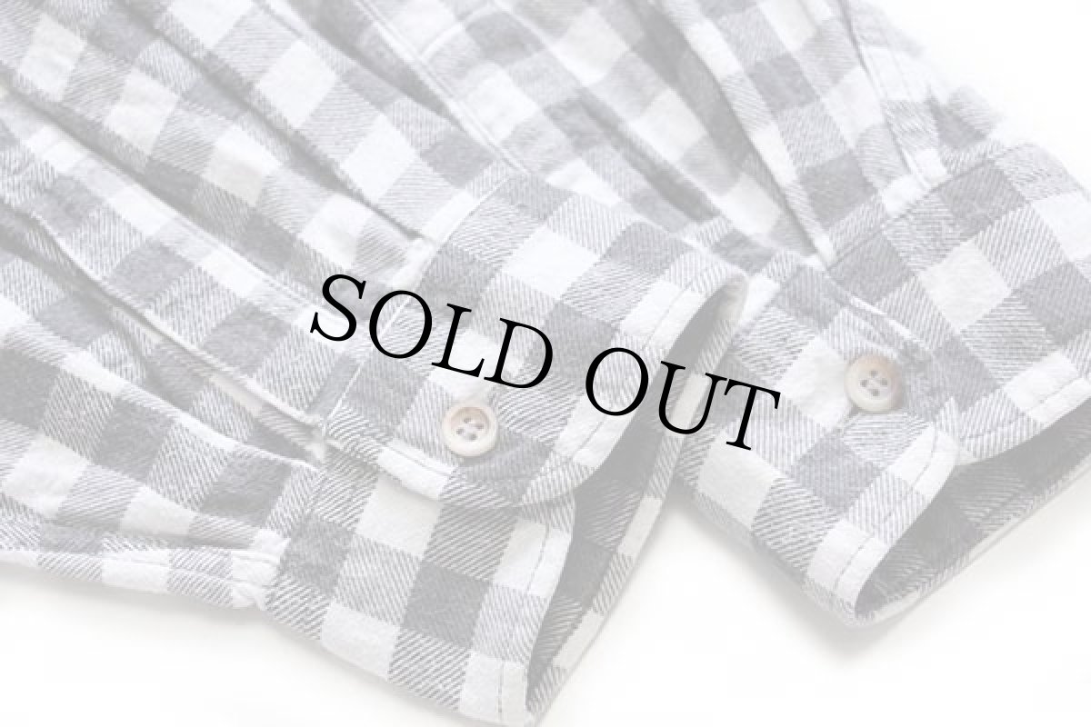 画像6: 80s イタリア製 Levi'sリーバイス ギンガムチェック ボタンダウン コットン ライトネルシャツ 黒×白 XL★ユーロ (6)