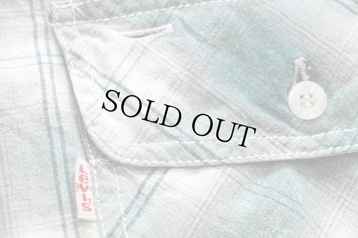 画像5: 90s Levi'sリーバイス オンブレチェック コットンシャツ XL★ユーロ (5)