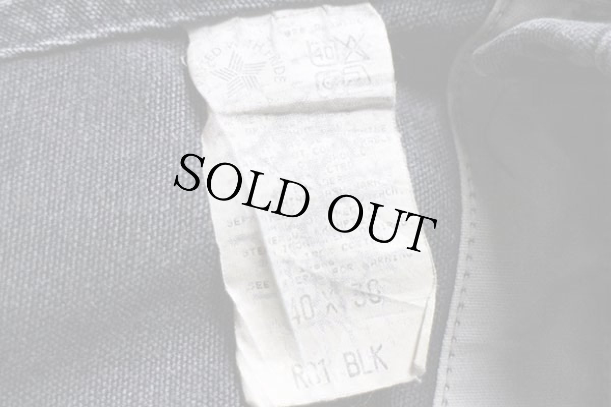 画像6: 80s USA製 carharttカーハート ダック地 ダブルニー オーバーオール 黒 w40 L30 (6)