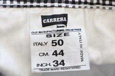 画像6: デッドストック★イタリア製 CARRERA ギンガムチェック ストレッチ パンツ 黒×白 w32 (6)