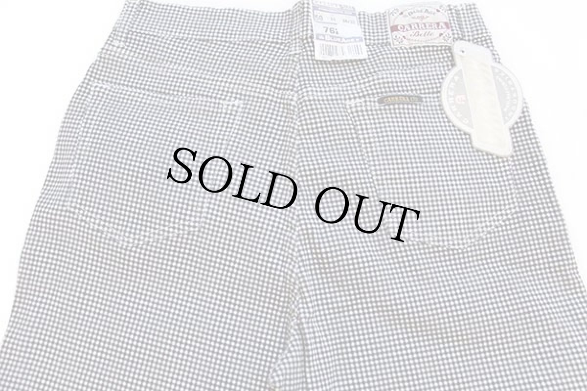 画像5: デッドストック★イタリア製 CARRERA ギンガムチェック ストレッチ パンツ 黒×白 w32 (5)