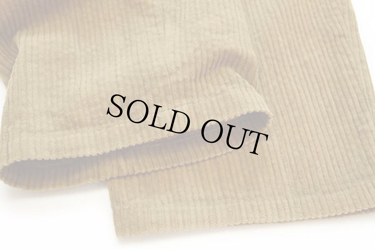 画像7: 90s John F.Gee ツータック コットン スラックス 極太畝 コーデュロイパンツ 黄土色 w35 (7)