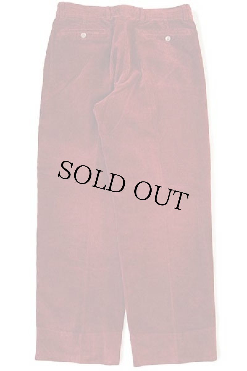 画像3: 90s イタリア製 Henry Cotton's ツータック コットン 太畝 コーデュロイパンツ ワインレッド 48★スラックス (3)