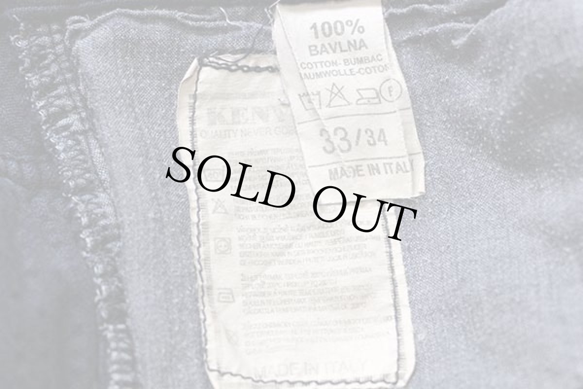 画像7: 90s イタリア製 KENVELO コットン 極太畝 コーデュロイパンツ 紺 33/34 (7)