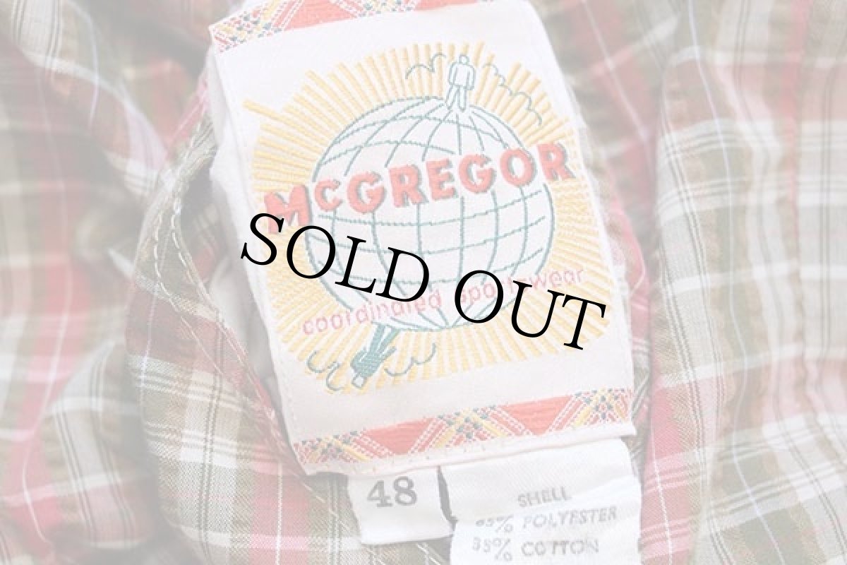 画像5: 80s McGREGORマクレガー マドラスチェック×無地 リバーシブル ハリントンジャケット 48 (5)