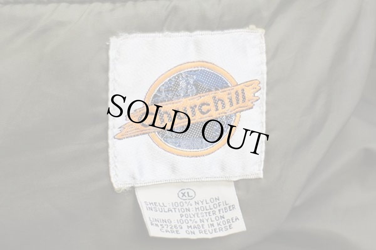 画像3: 80s Churchill ダックハンターカモ 2WAY 中綿入り ナイロンジャケット★ベスト (3)