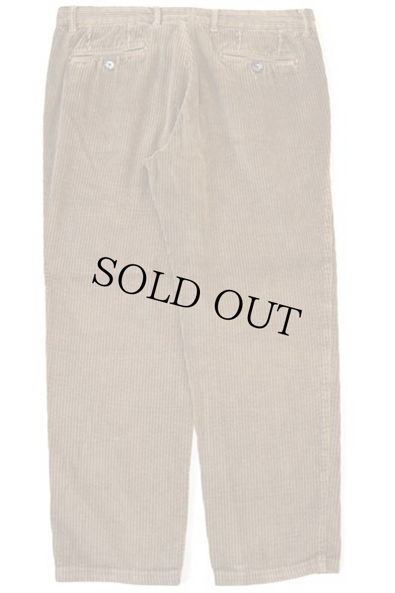 画像3: イタリア製 J.W.BRINE ワンタック コットン 極太畝 コーデュロイパンツ 茶 52★スラックス (3)