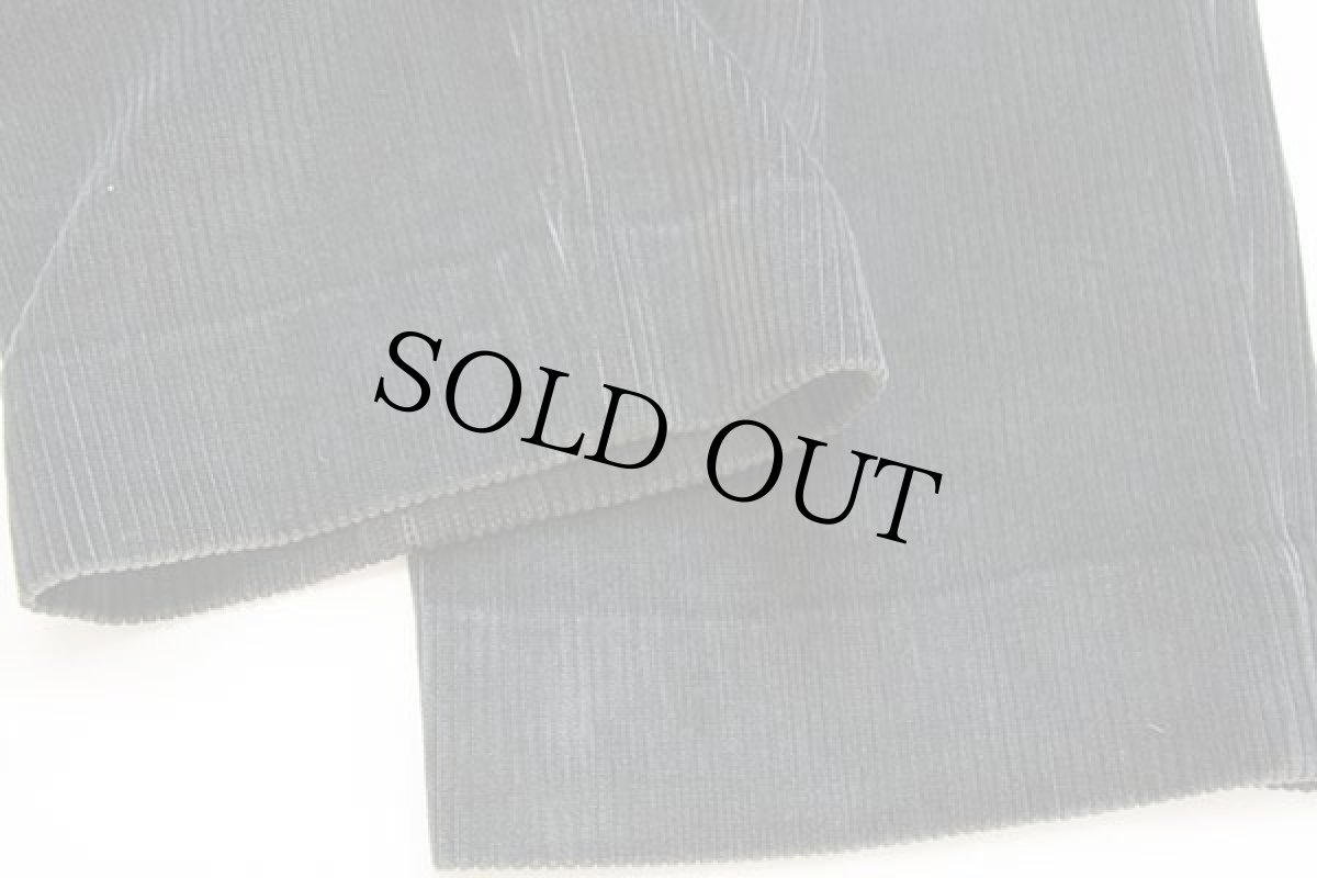 画像7: 90s Lauffenmuhle ワンタック ストレッチ 太畝 コーデュロイパンツ 深緑 52★スラックス (7)