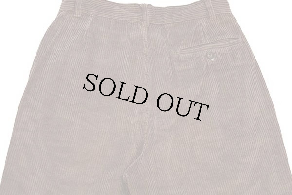 画像5: 90s イタリア製 PEPPER ツータック コットン 太畝 コーデュロイパンツ 焦げ茶 w30★スラックス (5)