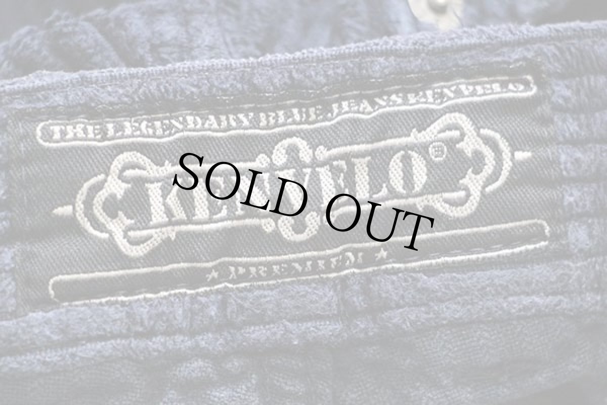 画像6: 90s イタリア製 KENVELO コットン 極太畝 コーデュロイパンツ 紺 33/34 (6)