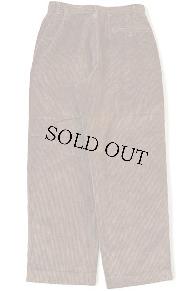 画像3: 90s イタリア製 PEPPER ツータック コットン 太畝 コーデュロイパンツ 焦げ茶 w30★スラックス (3)