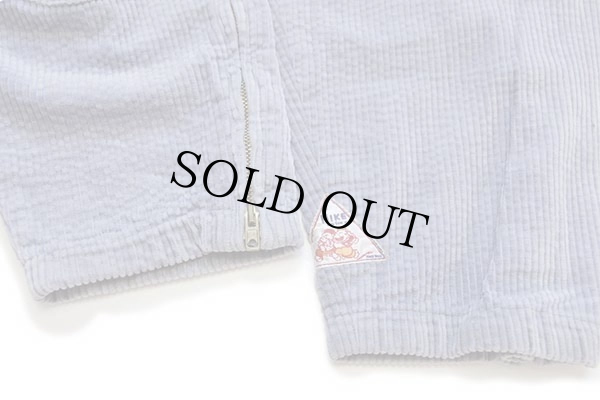 画像9: 80s フランス製 michel bachoz ダブルニー コットン 太畝 コーデュロイパンツ ライトグレー 40 (9)