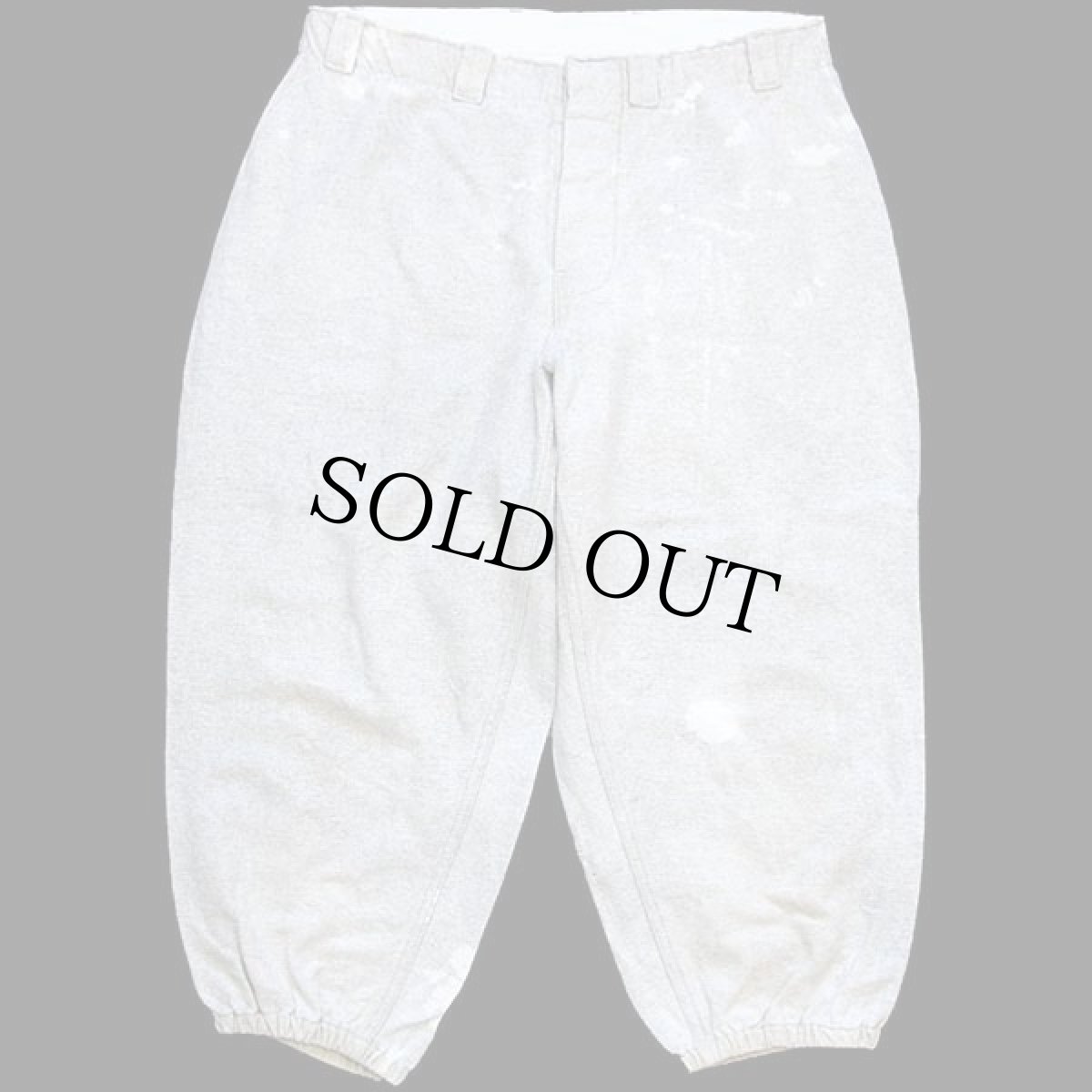 画像2: 50s USA製 Wilsonウィルソン ウール ベースボールパンツ ブリーチ 杢グレー 34 (2)