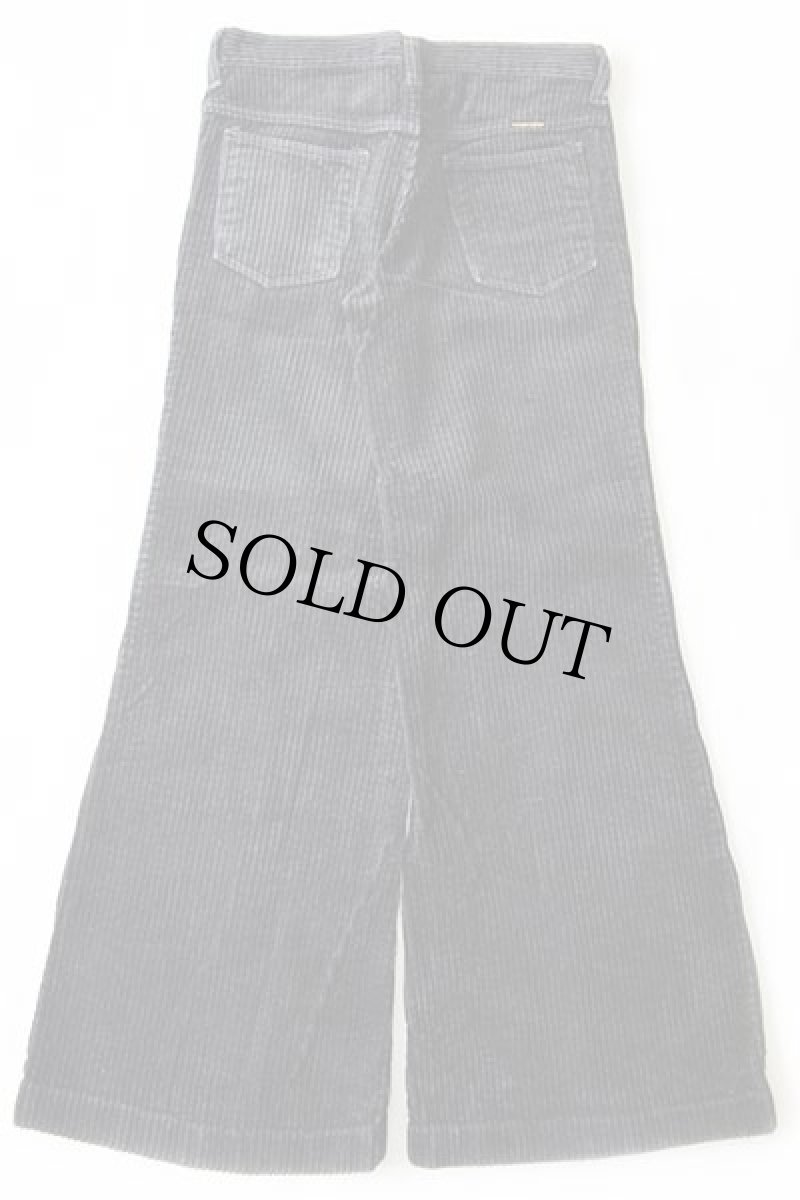 画像3: ベルギー製 BLUE BELL Wranglerラングラー ベルボトム コットン 極太畝 コーデュロイパンツ 黒 w28 (3)