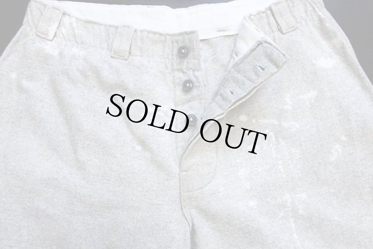 画像4: 50s USA製 Wilsonウィルソン ウール ベースボールパンツ ブリーチ 杢グレー 34 (4)