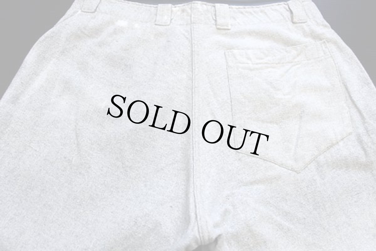 画像5: 50s USA製 Wilsonウィルソン ウール ベースボールパンツ ブリーチ 杢グレー 34 (5)