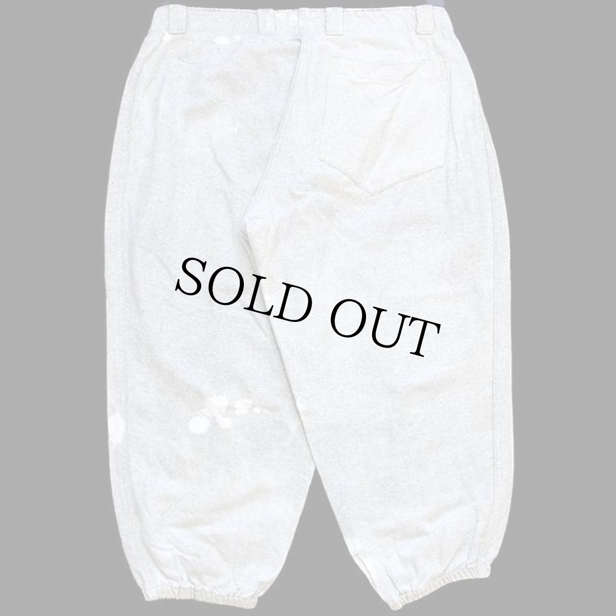 画像3: 50s USA製 Wilsonウィルソン ウール ベースボールパンツ ブリーチ 杢グレー 34 (3)