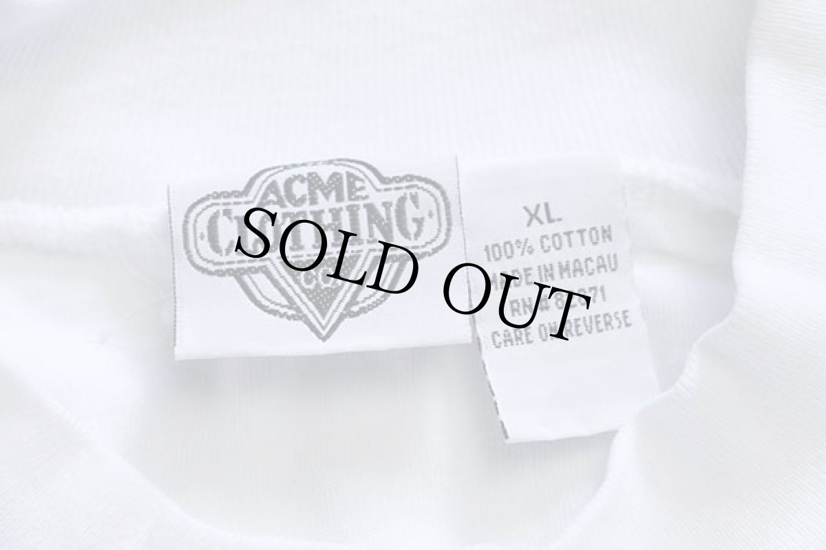 画像5: 90s Warner Bros LOONEY TUNES シルベスター&トゥイーティー刺繍 モックネック コットン ポケット付き 長袖Tシャツ 白 XL (5)