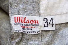 画像6: 50s USA製 Wilsonウィルソン ウール ベースボールパンツ ブリーチ 杢グレー 34 (6)