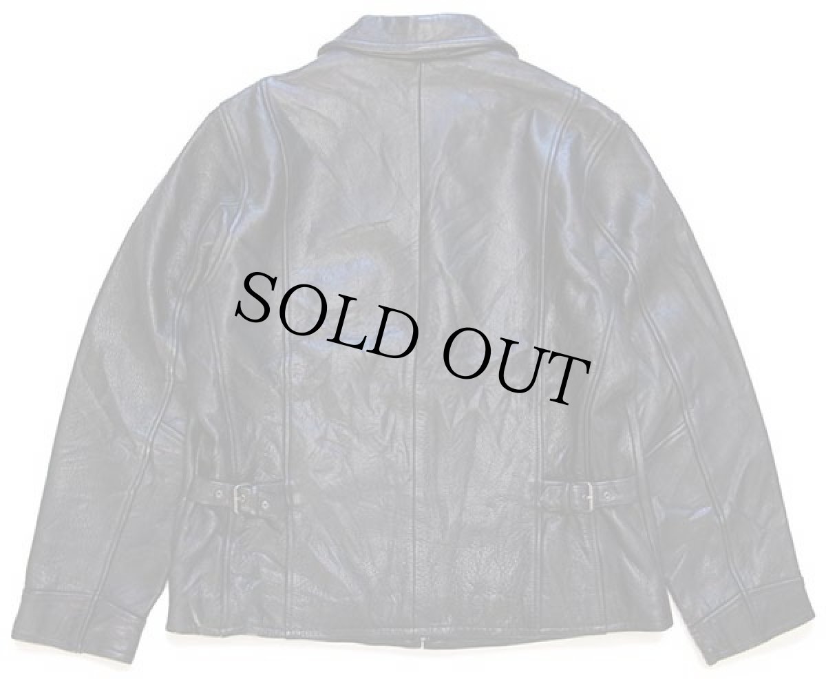 画像2: 90s EddieBauerエディーバウアー レザー スポーツジャケット 黒 W-M (2)