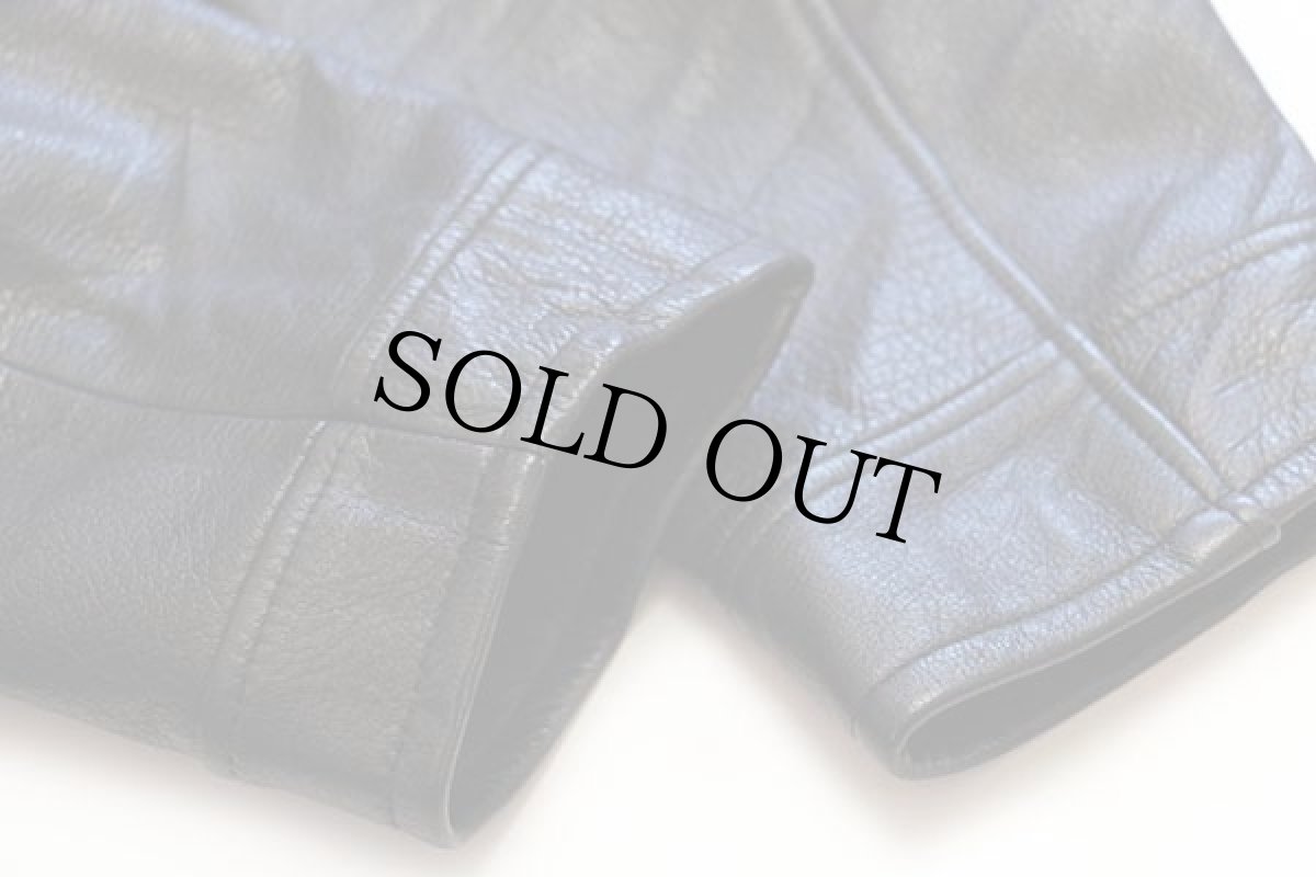 画像7: 90s EddieBauerエディーバウアー レザー スポーツジャケット 黒 W-M (7)