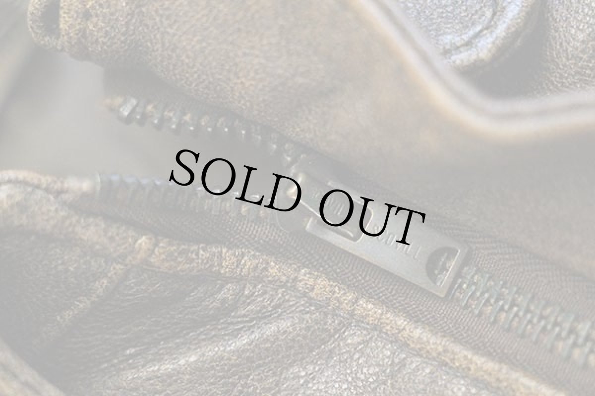 画像6: 90s USA製 L.L.Bean A-2タイプ Thinsulate 中綿入り フライト レザージャケット 焦げ茶 42L (6)