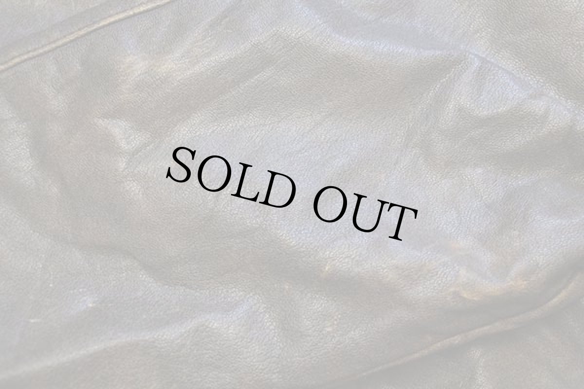 画像7: 90s USA製 L.L.Bean A-2タイプ Thinsulate 中綿入り フライト レザージャケット 焦げ茶 42L (7)