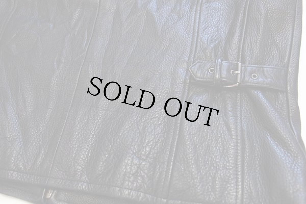 画像6: 90s EddieBauerエディーバウアー レザー スポーツジャケット 黒 W-M (6)