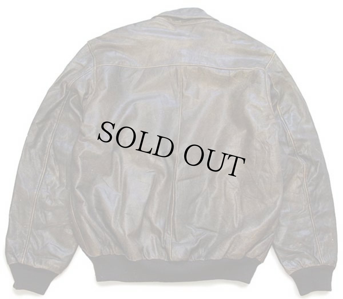 画像2: 90s USA製 L.L.Bean A-2タイプ Thinsulate 中綿入り フライト レザージャケット 焦げ茶 42L (2)