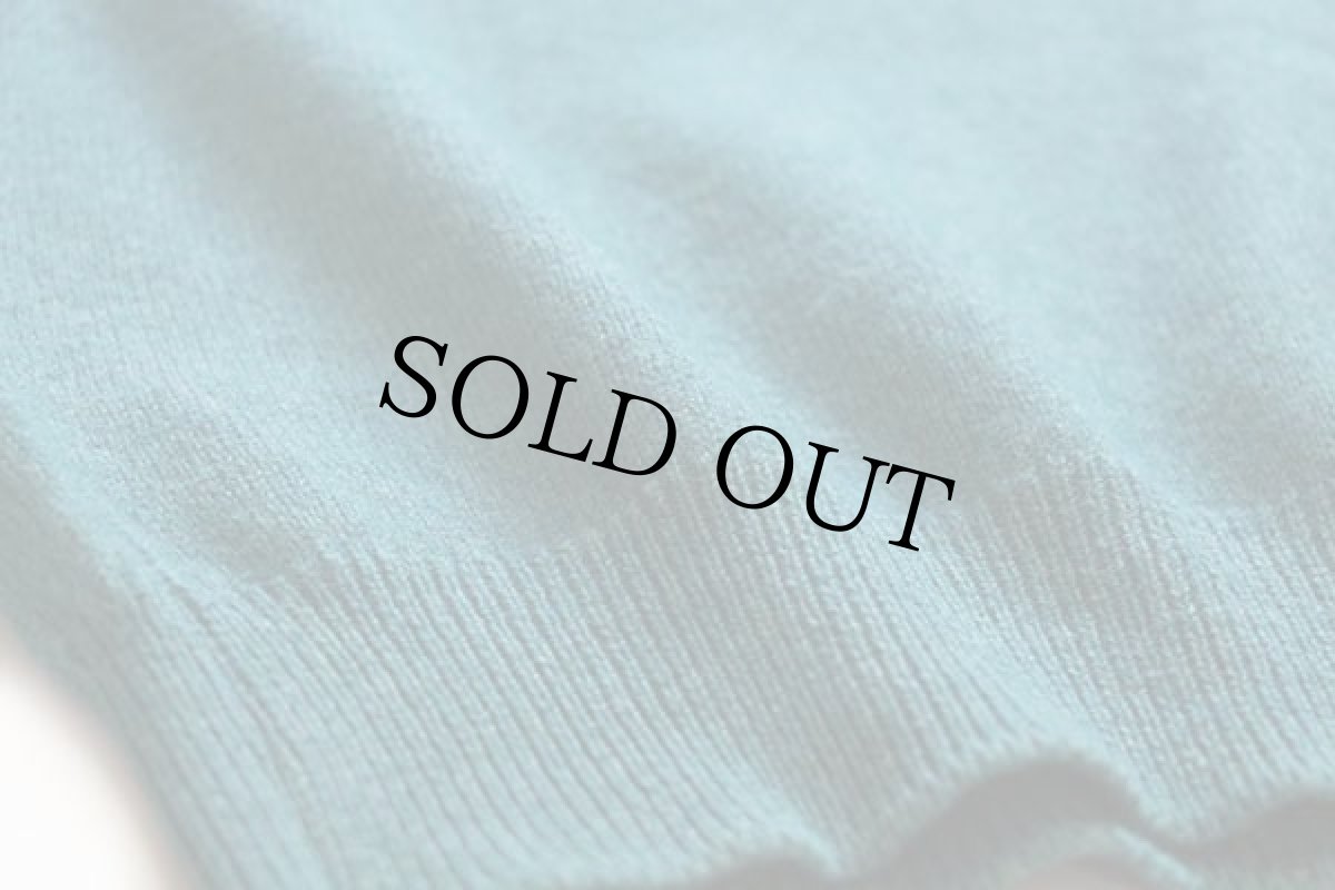 画像5: スコットランド製 Peter Scott 無地 Vネック ウールニット セーター 青緑 ミックス (5)