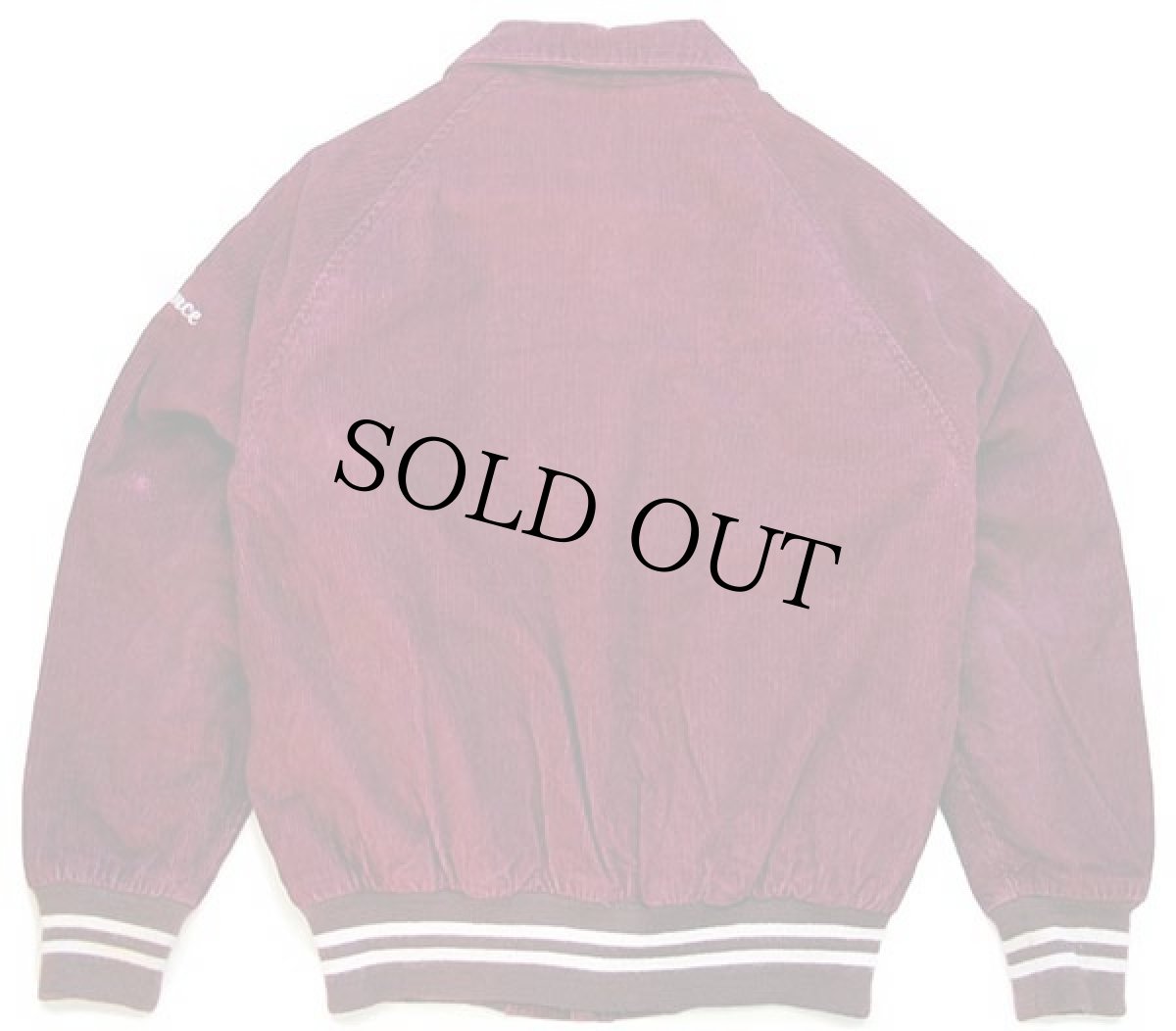 画像2: 80s ASHTON'S PORT ELGIN 刺繍 キルティングライナー付き コーデュロイスタジャン ワインレッド 38 (2)