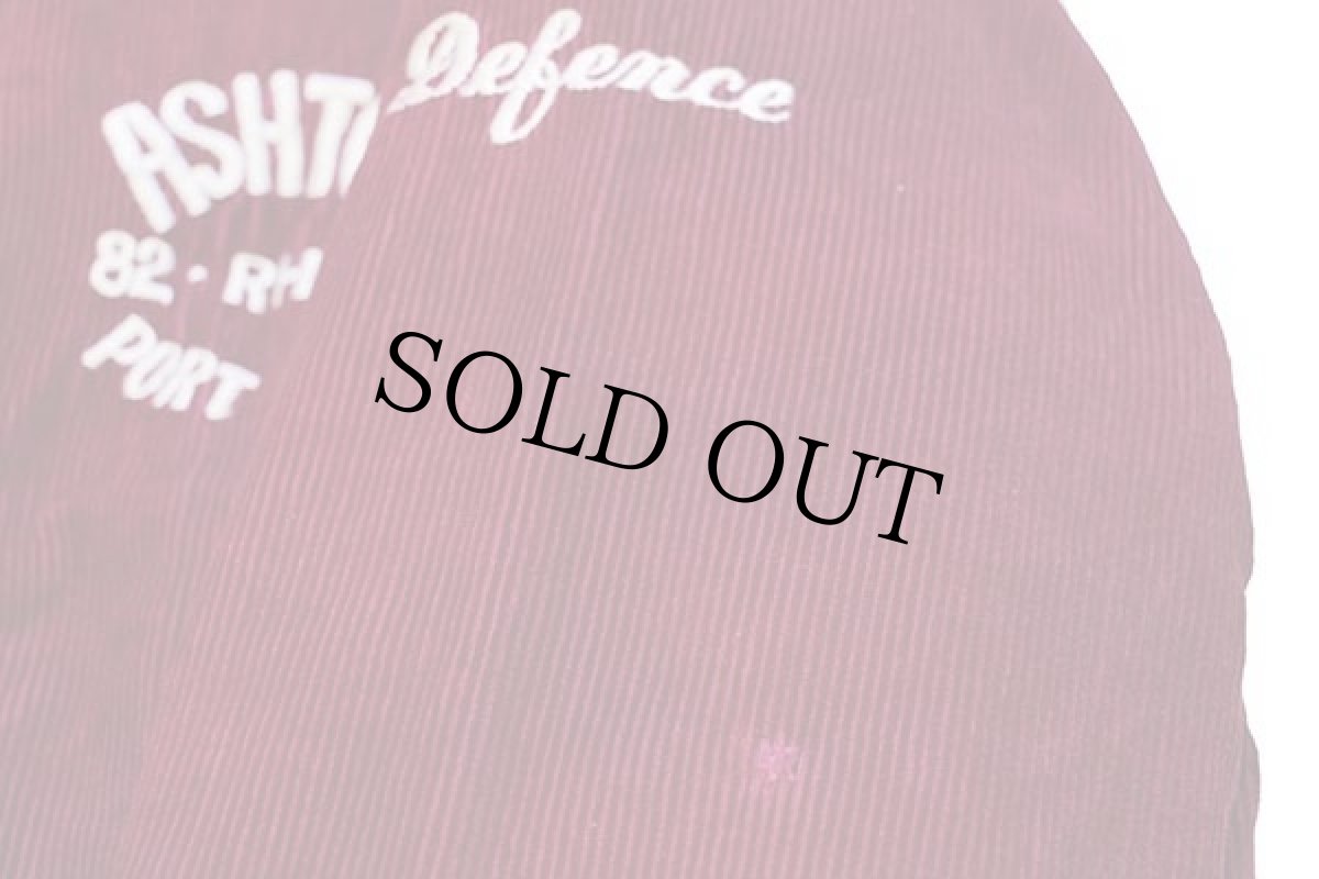 画像8: 80s ASHTON'S PORT ELGIN 刺繍 キルティングライナー付き コーデュロイスタジャン ワインレッド 38 (8)