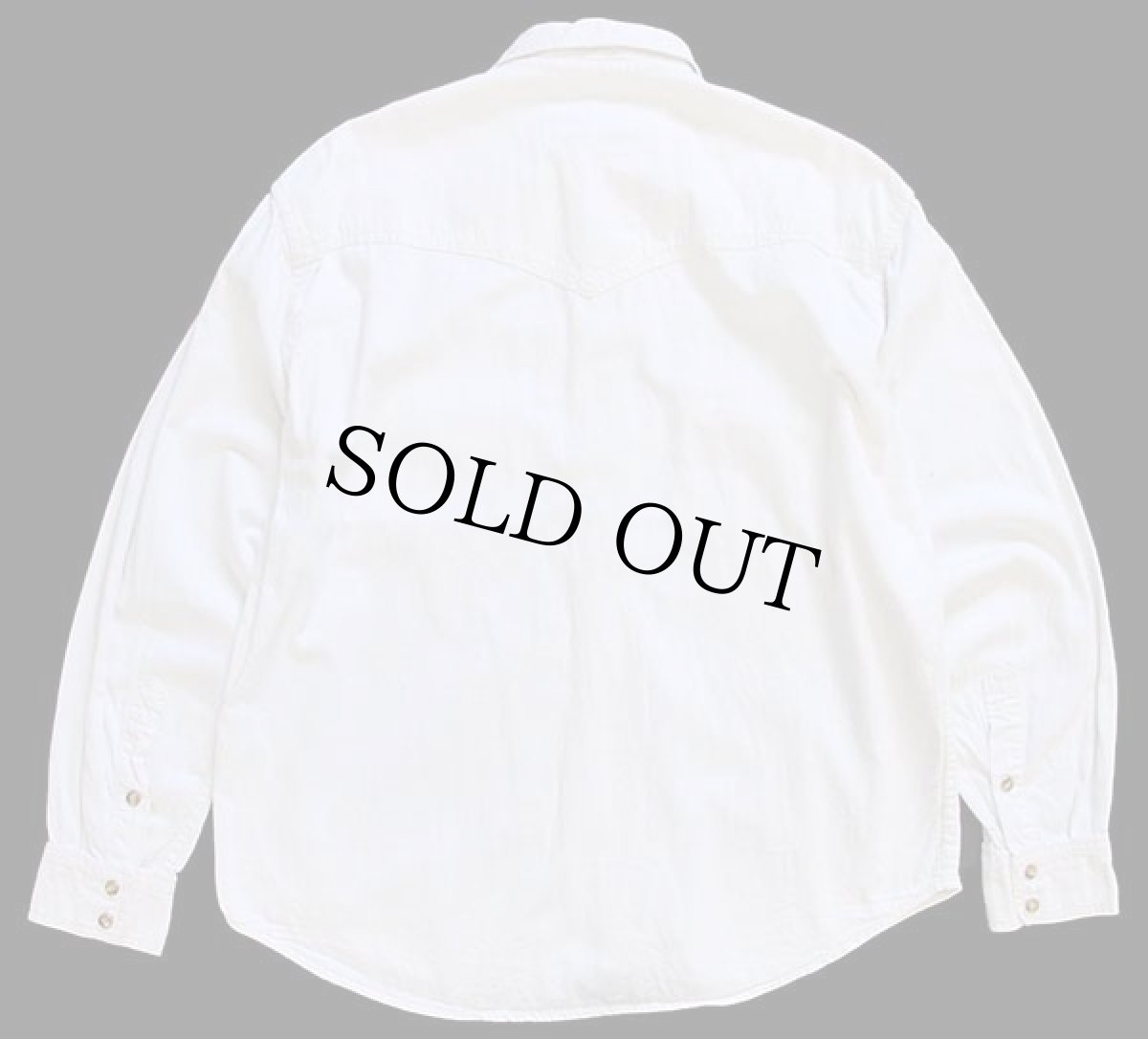 画像2: 90s Wranglerラングラー カラーデニム ウエスタンシャツ 生成り (2)