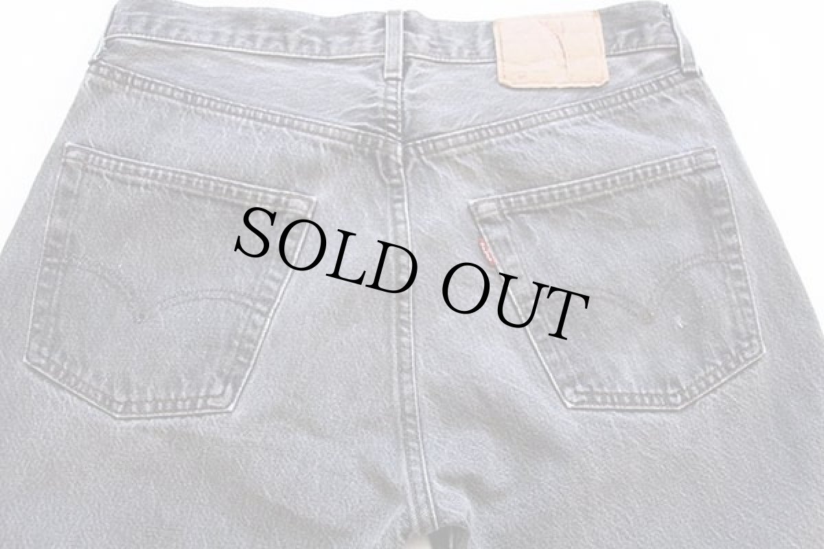 画像5: 90s フランス製 Levi'sリーバイス 501 先染め ブラック デニムパンツ カスタム ボロ W34★ユーロ (5)