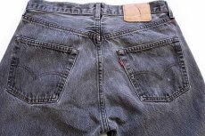 画像5: 90s フランス製 Levi'sリーバイス 501 先染め ブラック デニムパンツ カスタム ボロ w34★ユーロ (5)