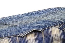 画像7: 90s USA製 Levi'sリーバイス 70699 チェック ネルライナー デニムジャケット 4ポケット (7)