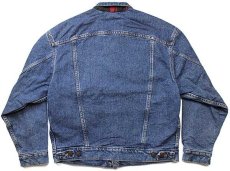 画像2: 90s USA製 Levi'sリーバイス 70427 チェック ネルライナー デニムジャケット 4ポケット S (2)