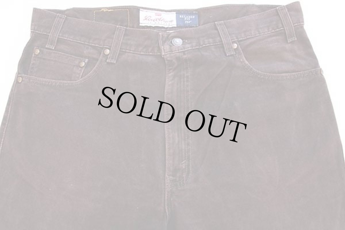 画像4: 90s USA製 Levi'sリーバイス SIGNATURE 540 カラーデニムパンツ チョコレート w36 L31 (4)