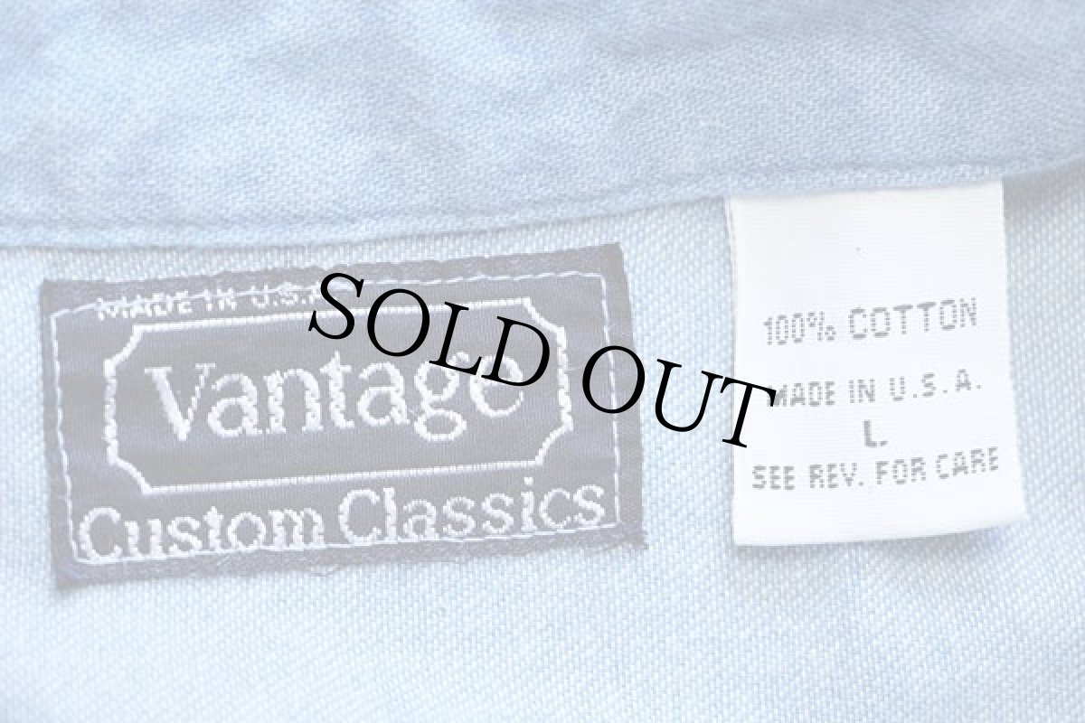 画像4: 90s USA製 Campbell's SOUP キャンベル スープ 刺繍 ボタンダウン ダンガリーシャツ L (4)